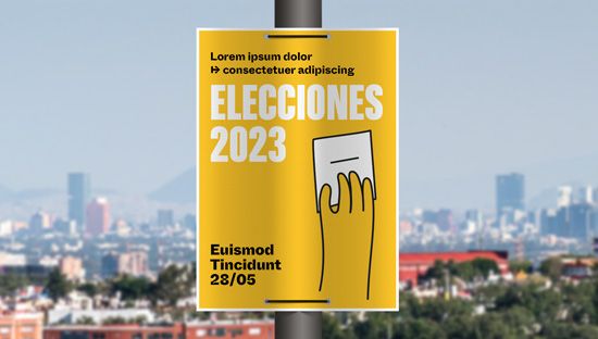 Banderolas polipropileno en farolas